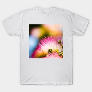 Exotic summer pink silk tree mimosa flower T-Shirt